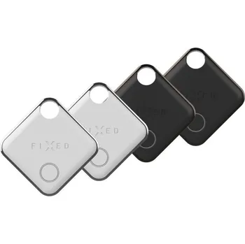 Lokátor Bluetooth lokalizační čip FIXED Tag s podporou Find My 4 ks 2x černý + 2x bílý