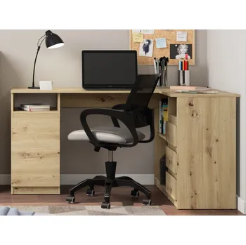 Psací stůl ASKO - NÁBYTEK Carlos Rohový psací stůl Dub