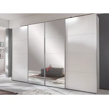 Šatní skříň Šatní skříň Brüssel, bílá/zrcadlo