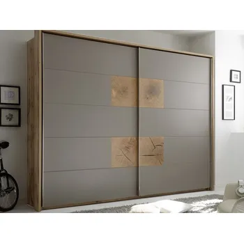 Šatní skříň Šatní skříň Capri, dub wotan/šedá