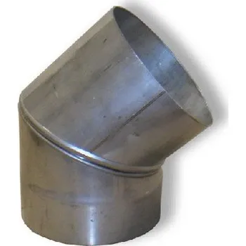 Kouřovod nerezové 150 mm odkouření - kouřovody - koleno tl.0,8 mm - 45°
