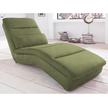 Křeslo Relaxační lehátko Yankee, olivově zelená látka