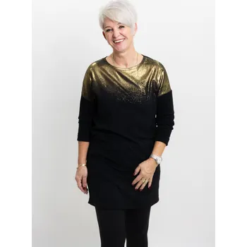 Dámské šaty Italy fashion Šaty LUXURY Barva: Černá, Velikost: UNI - M-XL