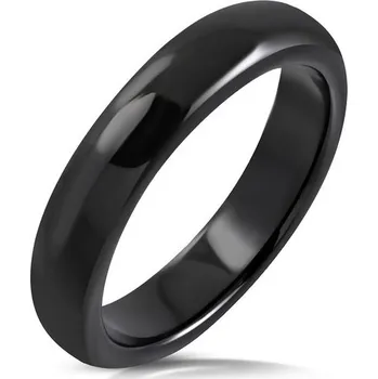 Prsten Černý PVD prsten s hladkým povrchem 51