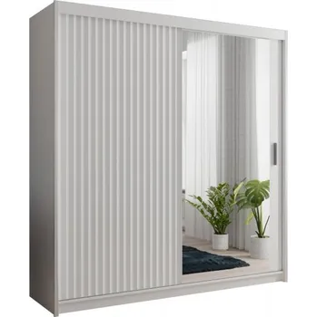 Šatní skříň FALCO Šatní skříň s lamelami Cheryl 200 bílá