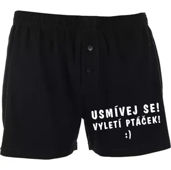 Trenýrky Trenýrky - Usmívej se, vyletí ptáček XL černá