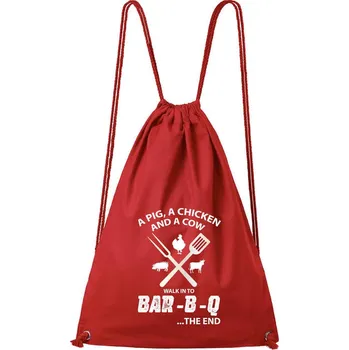 Městský batoh DOBRÝ TRIKO Bavlněný batoh BAR-B-Q Barva: Červená