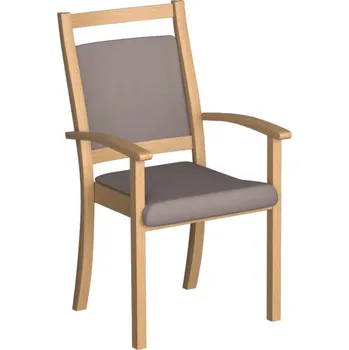 Polstrovaná židle s područkami a vysokým opěradlem