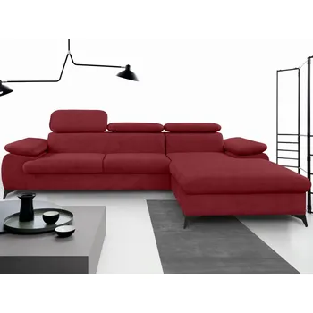 Sedací souprava Rohová sedací souprava Scala, červená látka, pravý roh