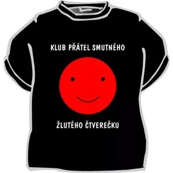 Pánské tričko Vtipné tričko – Klub přátel smutného žlutého XXL černá