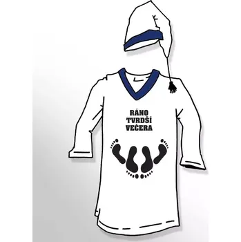 Dámská noční košile Noční košile – Ráno tvrdší večera XXL bílá