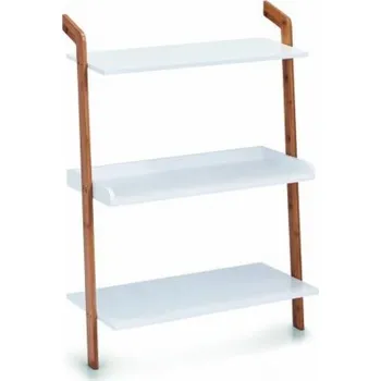 police Zeller Ladder police se 3 policemi, bambus / MDF, bílá