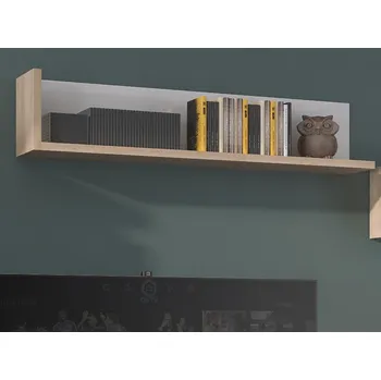 police Nástěnná police Lyon 120 cm, dub artisan/bílá lesk