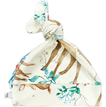 Kojenecká čepice Mimilove Kojenecká čepička srdíčko 0-3m. Zimní krajina Limited Edition