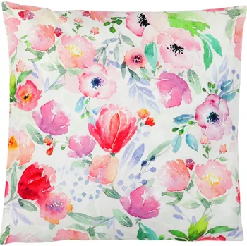 Dekorativní polštářek Dekorační polštář Akvarel květiny 45x45 cm, samet