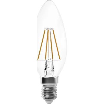 Žárovka LED žárovka Filament svíčka, E14, 3,4 W, 470 lm