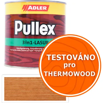 Lak na dřevo ADLER Pullex 3in1 Lasur - tenkovrstvá impregnační lazura 0.75 l Modřín 4435050045 - Venkovní barva na dřevo