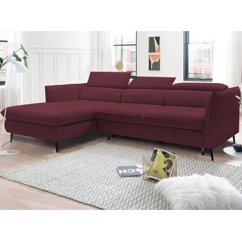 Sedací souprava Rohová sedací souprava Mango, vínová látka, levý roh