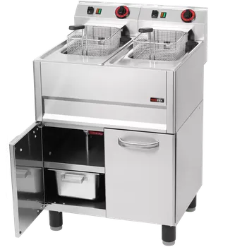 fritéza Fritéza FE 77 elektrická dvojitá 0,77 kW/l, 13+13 l s podestavbou 400 V | REDFOX - FE 61/13 ELT