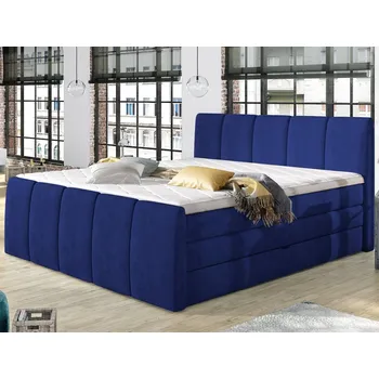 Postel Postel boxspring Fresco 180x200 cm, modrá látka
