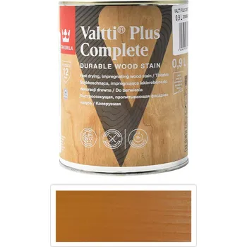 barva a nátěr na dřevo TIKKURILA Valtti Plus Complete - matná tenkovrstvá lazura 0.9 l Mesi 5050 - Venkovní barva na dřevo