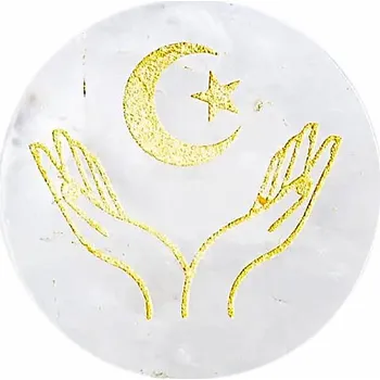 Křišťál tácek Ruce, měsíc a hvězda - dekorace cca 5,5 cm