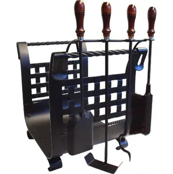 Koš na dřevo vč. 4 dílného nářadí