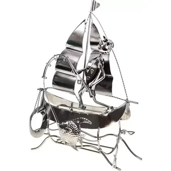 Stojan na víno Rybář na plachetnici - stojan na víno