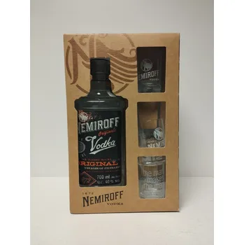 Vodka Nemiroff original 40% 0,7 l + 3x sklo