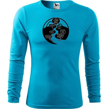 Pánské tričko DOBRÝ TRIKO Pánské triko s potiskem Na řece Velikost: M, Barva: Tyrkysová