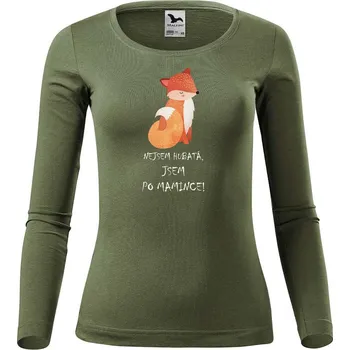 DOBRÝ TRIKO Dámské bavlněné triko Liška Velikost: M, Barva: Khaki