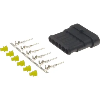 Příslušenství pro přívěs WAS Konektor 6-pólový Superseal - vidlice (male), IP67