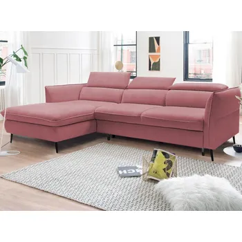 Sedací souprava Rohová sedací souprava Mango, starorůžová látka, levý roh
