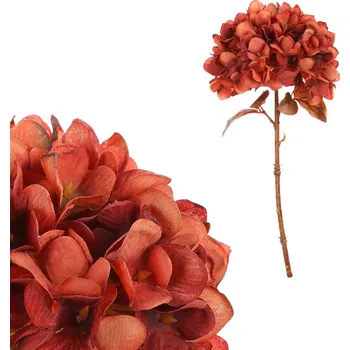 umělá květina Autronic Hortenzie řezaná s jedním květem NL0161 BR 17 x 34 x 17 cm 3 ks hnědá