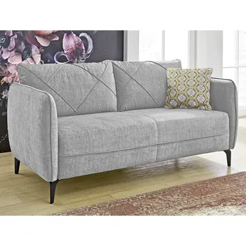 Pohovka Dvojsedák Novara, šedá látka