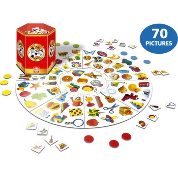 Desková hra Společenská hra Rychlý jako rys Lynx Junior Educa v angličtině a francouzštině 70 obrázků od 4 let