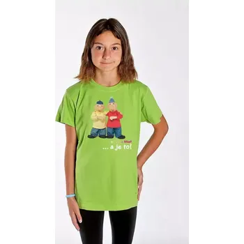 Žertovný předmět Gesto - Tričko dětské Pat a Mat 110 kiwi