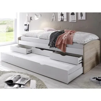 Dětská postel ASKO - NÁBYTEK Nessy 90x200 cm Dub sonoma/bílá