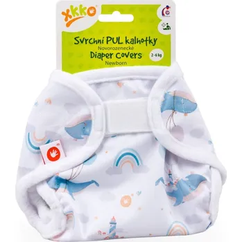 Plenkové kalhoty Kikko Svrchní kalhotky PUL XKKO - novorozenecké Sky Whale