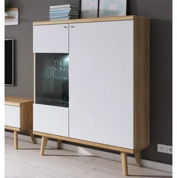 Knihovna ASKO - NÁBYTEK Primo Dub riviera/bílá