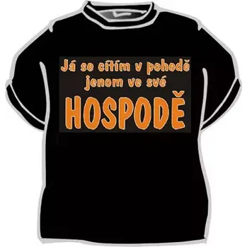 Pánské tričko Vtipné alko tričko - Já se cítím v pohodě jenom ve své L černá