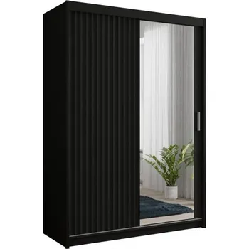 Šatní skříň FALCO Šatní skříň s lamelami Cheryl 150 černá