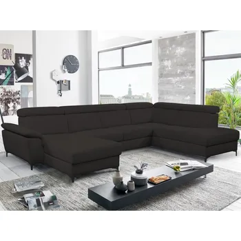 Sedací souprava Sedací souprava Braga 3A, tmavě šedá látka, tvar levé U