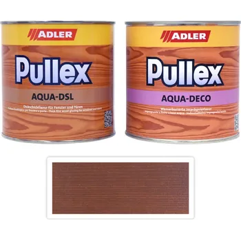 Lak na dřevo ADLER Sada - renovace dřevěných oken SLAVONA 0.75 l Kastan - Venkovní barva na dřevo