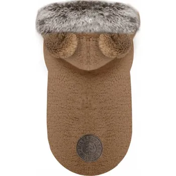 Obleček pro psa Mikina s kapucí pro psy Ernest Milk & Pepper hnědá Velikost: 38