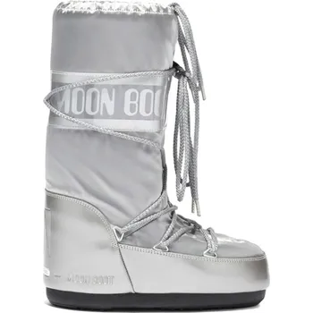 Dívčí sněhule Zimní obuv dětská MOON BOOT ICON GLANCE, 002 silver - 23/26