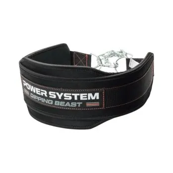 Opasek na cvičení Power System zátěžový opasek Dipping Beast PS-3860 - černo/červená + Sleva 3 % pro registrované