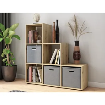 Knihovna Regál se 6 přihrádkami Felicia, dub artisan