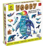 Dřevěné puzzle Ludattica Woody Polární Zvířátka, dřevěné puzzle, 48 dílků