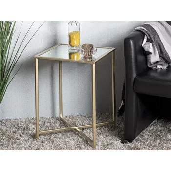 Konferenční stolek Čtvercový odkládací stolek Lagos 39x39 cm, zlatý